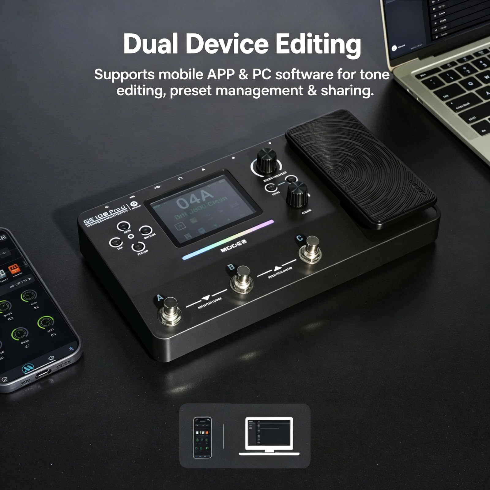 Amazon.com: MOOER GE100Pro Li Guitar Multi-Effects Pedal AI