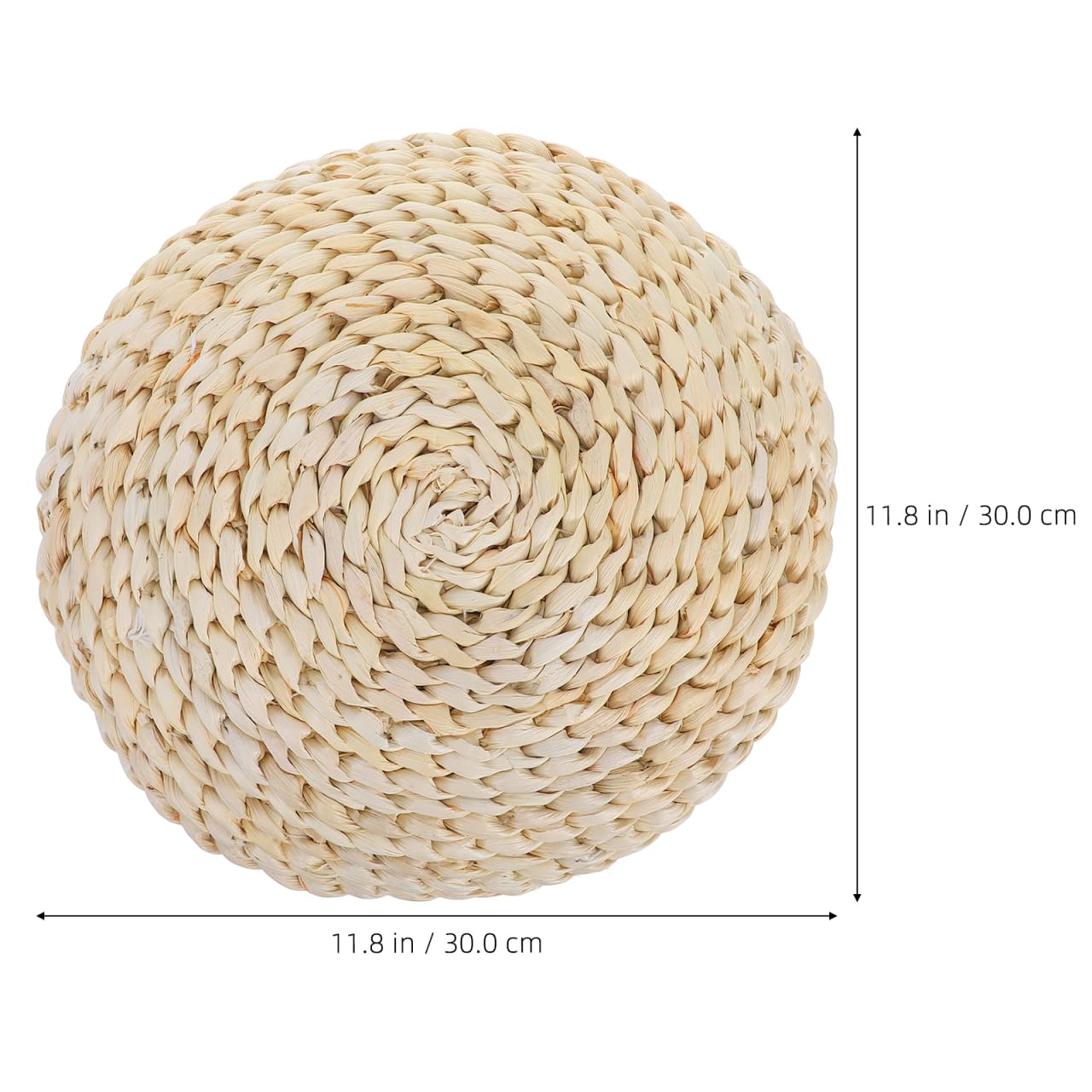 Levemolo 1Pc Round Handmade Straw Weaving Cushion Tatami Floor Pillow for Yoga Meditation and Worship Soft Hand-Woven Seat Mat for Home Decor