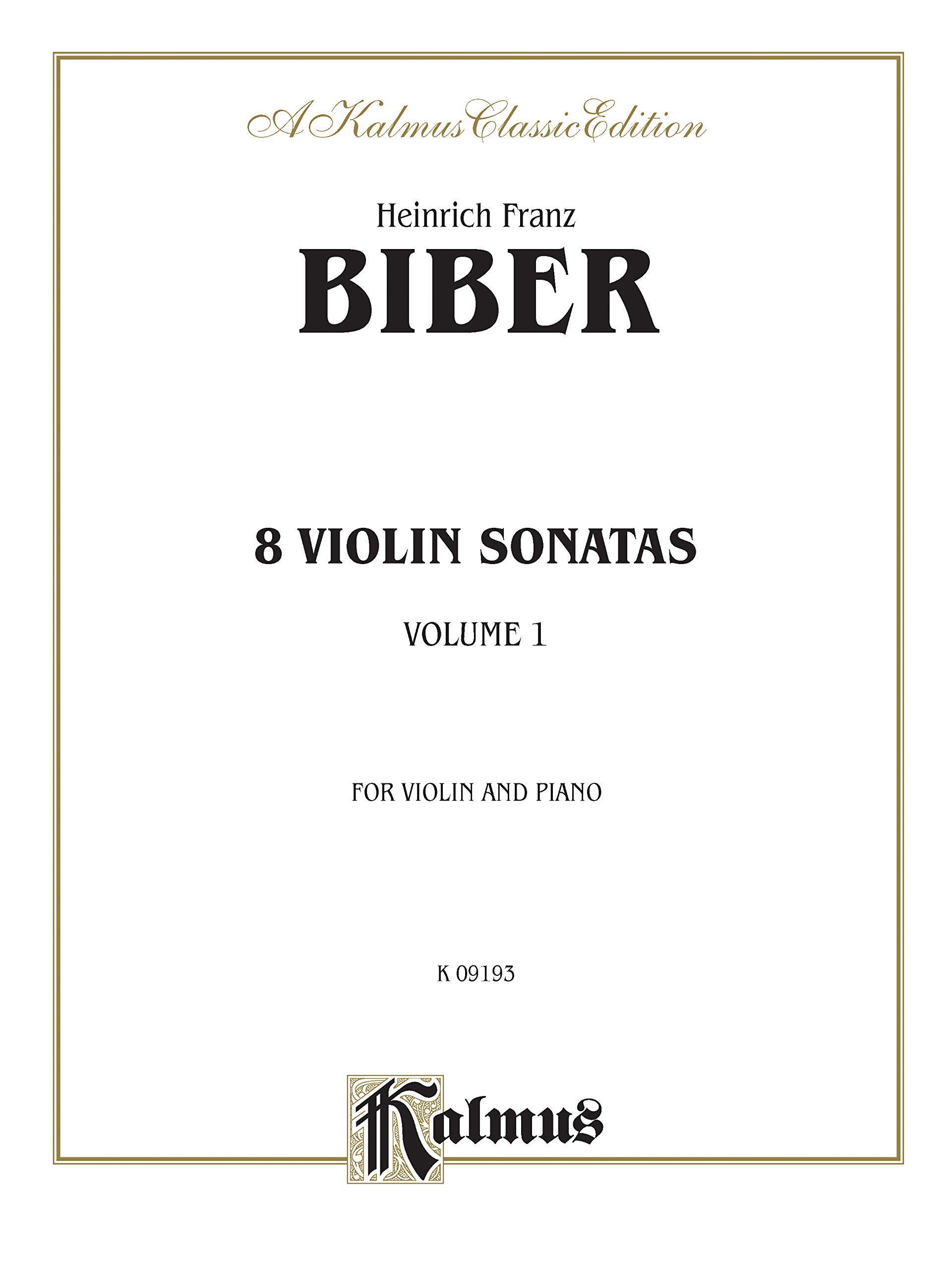 Eight Violin Sonatas: For Violin and Piano