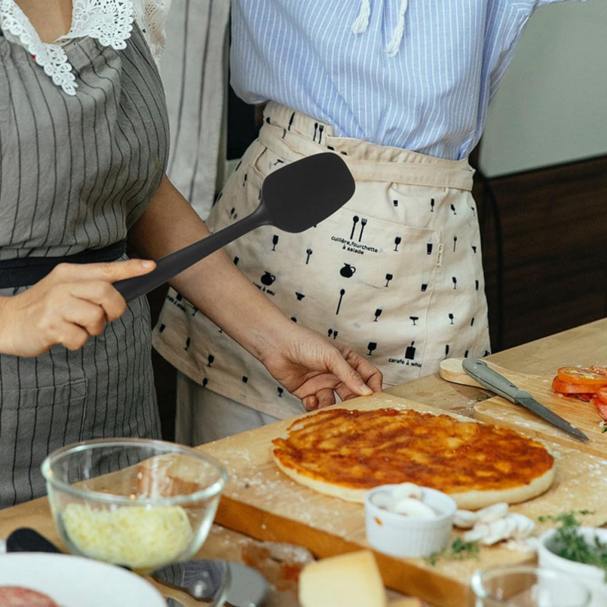 SECFOU Juego de 9 Piezas de Espátulas de Silicona para Untar Crema y Placas Raspadoras de Conservas, Fáciles de Usar y Resistentes para Cocina Diaria