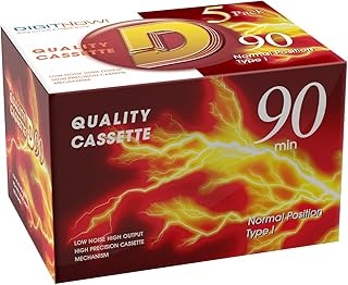 Mersoco Blank Audio Cassette Tape - 90 Minutes Recording Time - Low Noise and High Output - Dictation