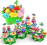 SpringFlower Toys for Girls 3 4 5 6 7 Years Old, Flower Garden Building Kit with Storage case,Educational STEM Toy and Preschool Garden Play Set for Toddlers, for Kids,148pcs