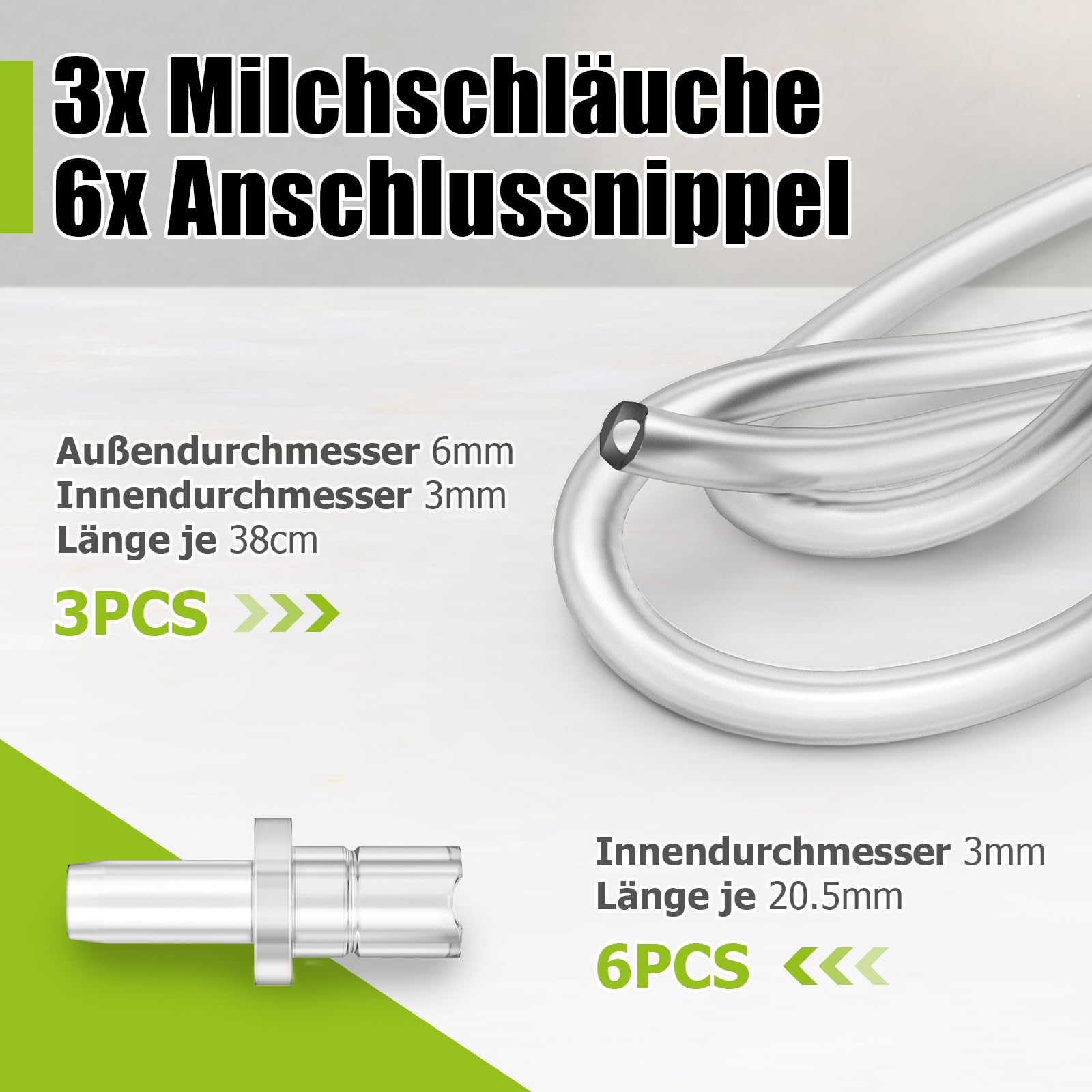 Ancable Manguera de leche para cafeteras automáticas Jura, 3 mangueras de leche resistentes al calor y 6 boquillas de conexión con cepillo de limpieza, compatible con máquinas automáticas Jura