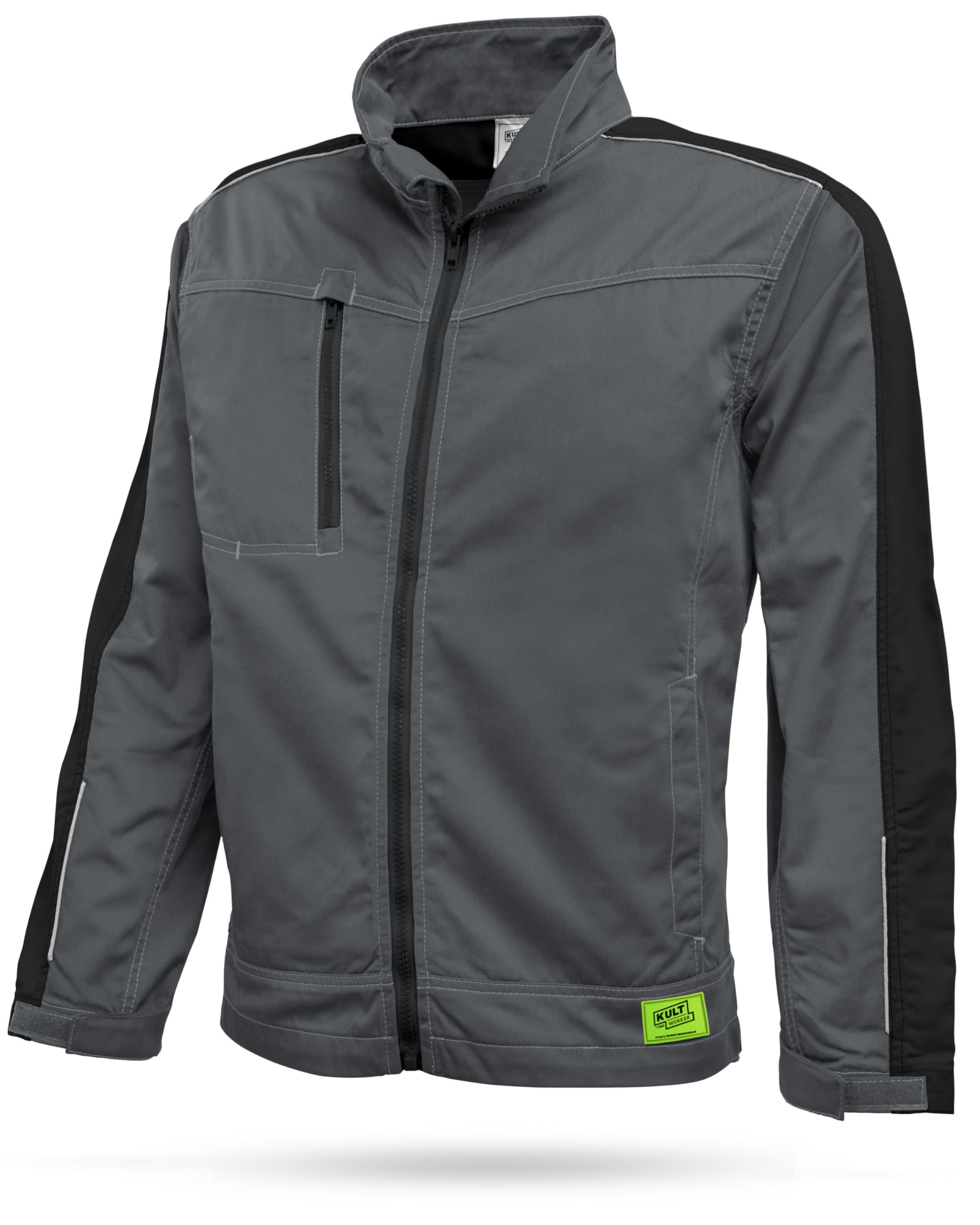 TMG Arbeitsjacke Herren Kultworker auch in Übergrößen – Bundjacke mit sportlichem Schnitt & Multitaschen & Reißverschluss - Baumwolle-Polyester-Mix 50/50 mit 260 g/m² - Für Baustelle & Werkstatt