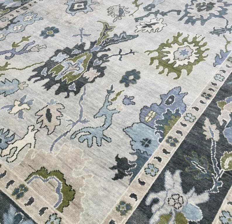 RIDA HANDLOOM 9x12 Cream Oushak Rug