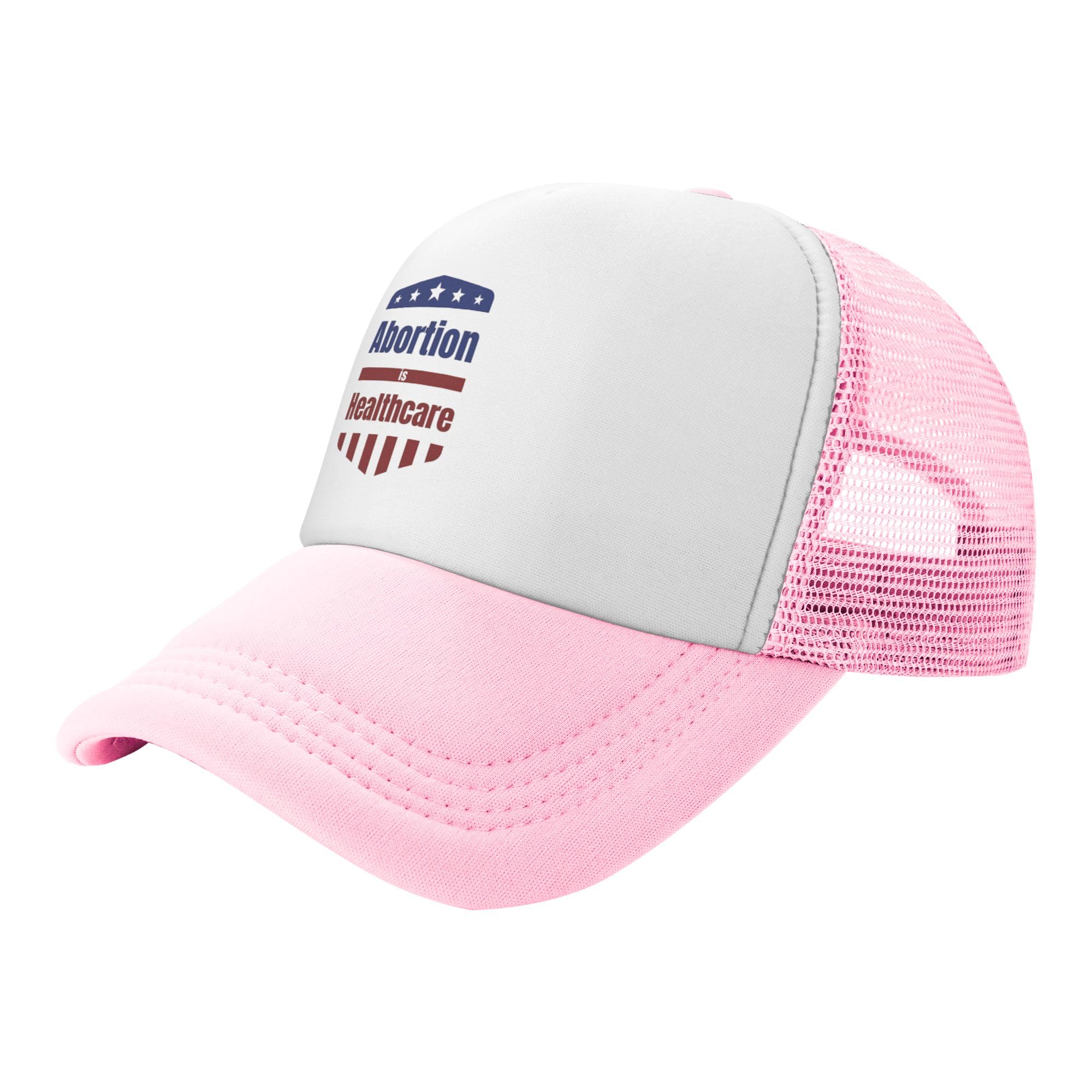 Abortion is Healthcare Trucker Hat Pro Choice Womens Rights Baseball Cap Mesh Back Adjustable Hats for Kids - Pink