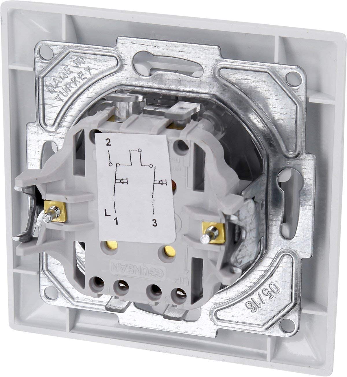 6er Pack, Unterputz Jalousietaster, All-in-One, Serie G1 reinweiß