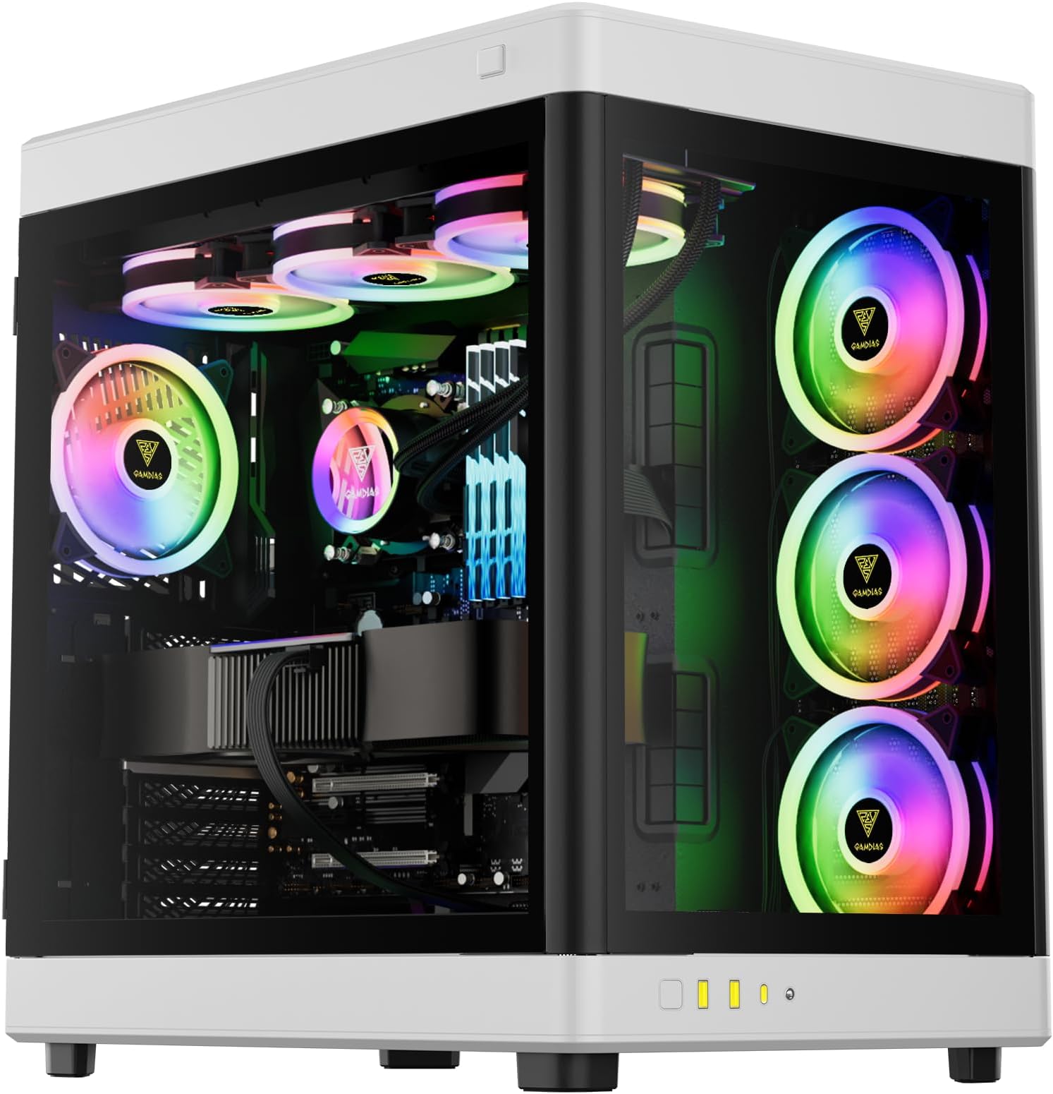 NESO P1 BLACK/WHITE FULL Tower Gaming Case