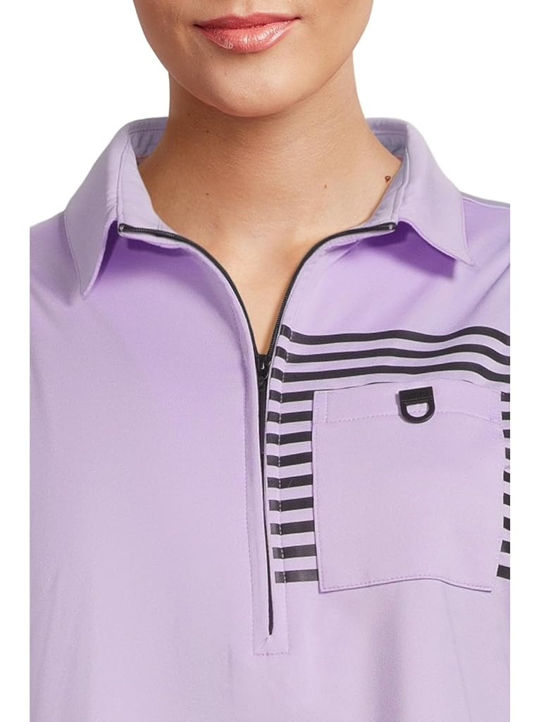 Pink Jamie Sadock Full Button Front Sleeveless Polo