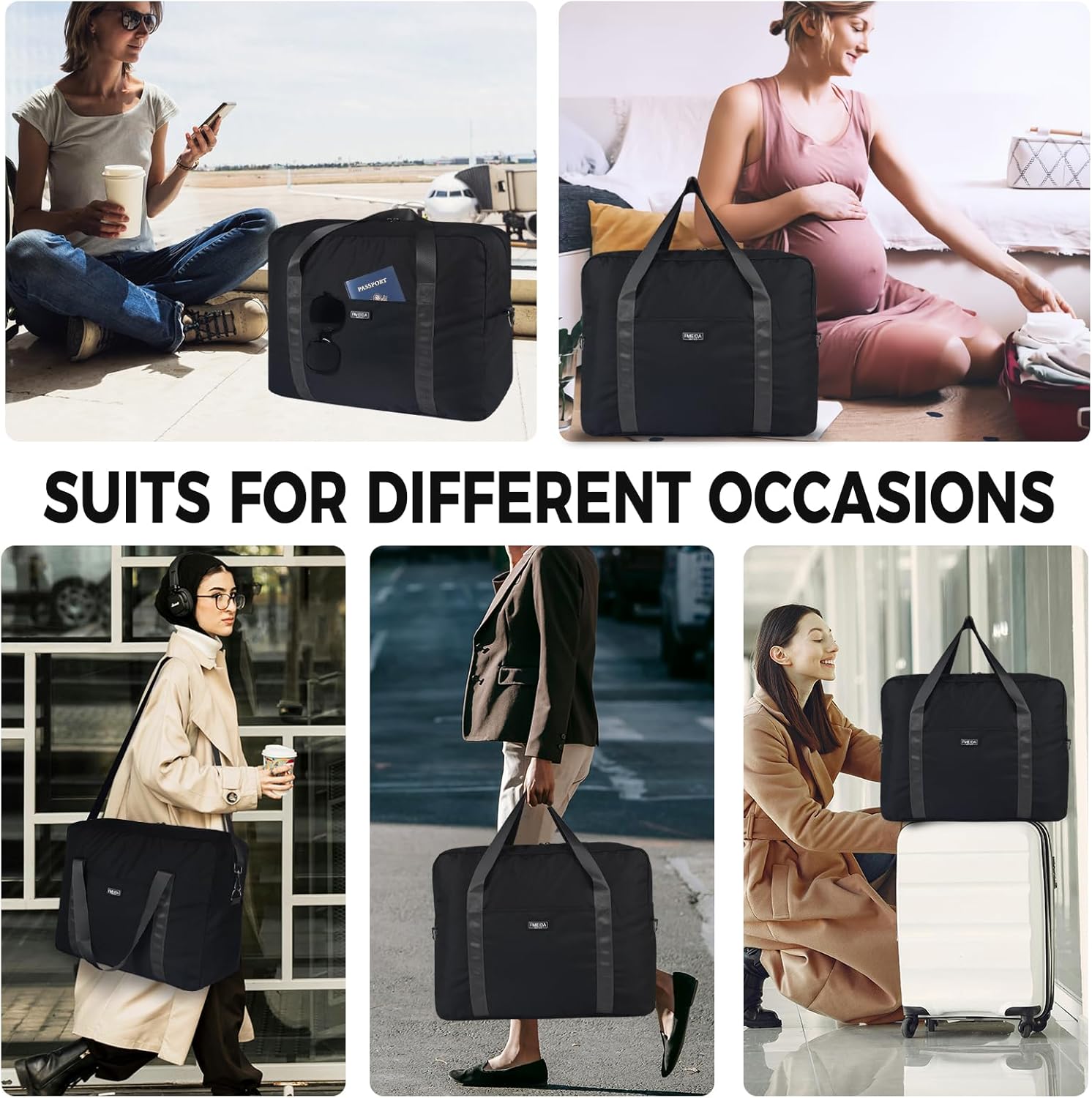 For Frontier Airlines Personal Item Bag 18x14x8 Underseat Travel Duffel Bag Carry on Luggage for Women and Men 30L (With Shoulder Strap) - Image 6