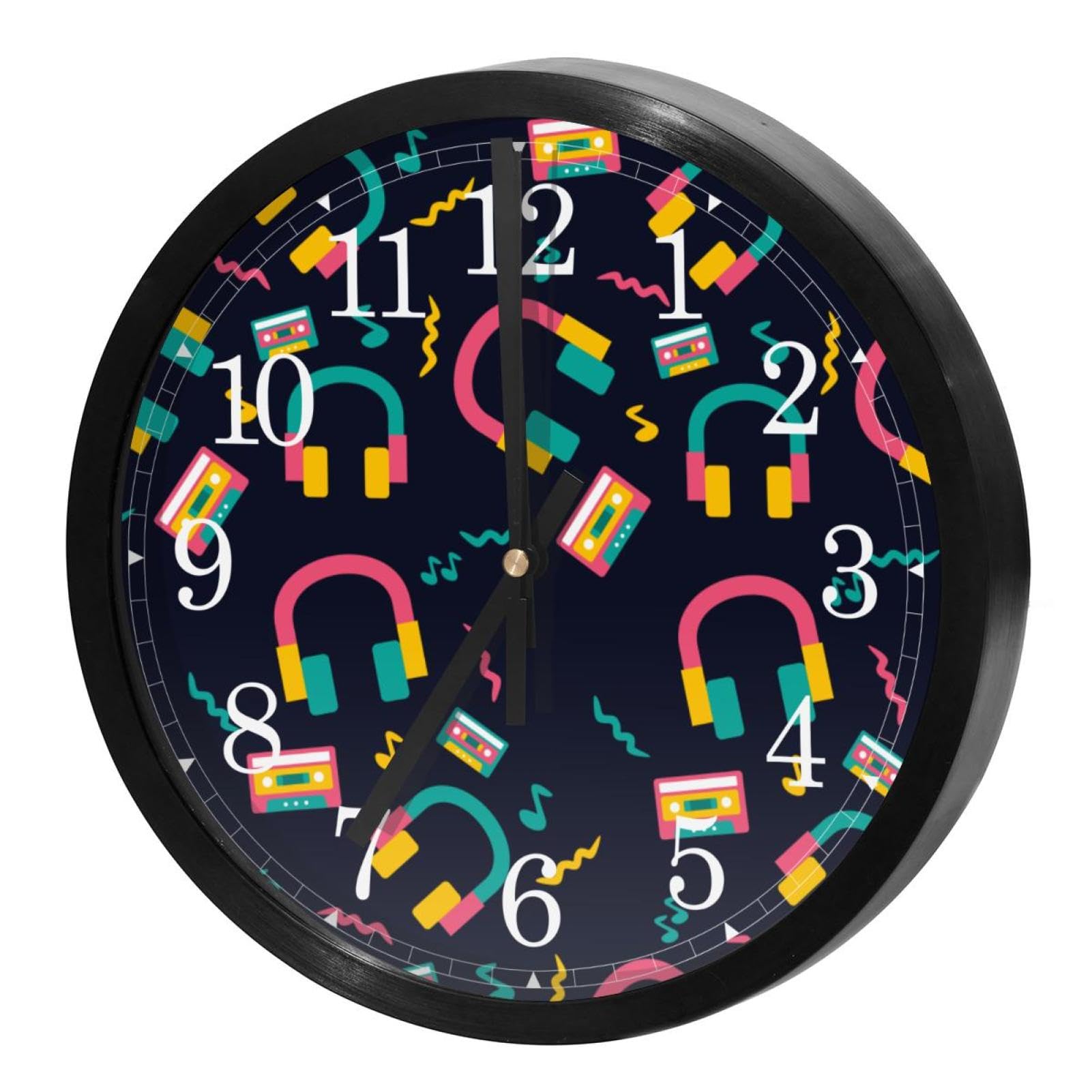 Horloge murale ronde pour maison et cuisine au design épuré