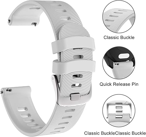 Miniatura 3 de ISABAKE Correa de reloj para Garmin Forerunner 245  245 Music Forerunner 645  645 Music, compatible con Garmin Vivoactive 3Venu SqVivomove HR, 0.787