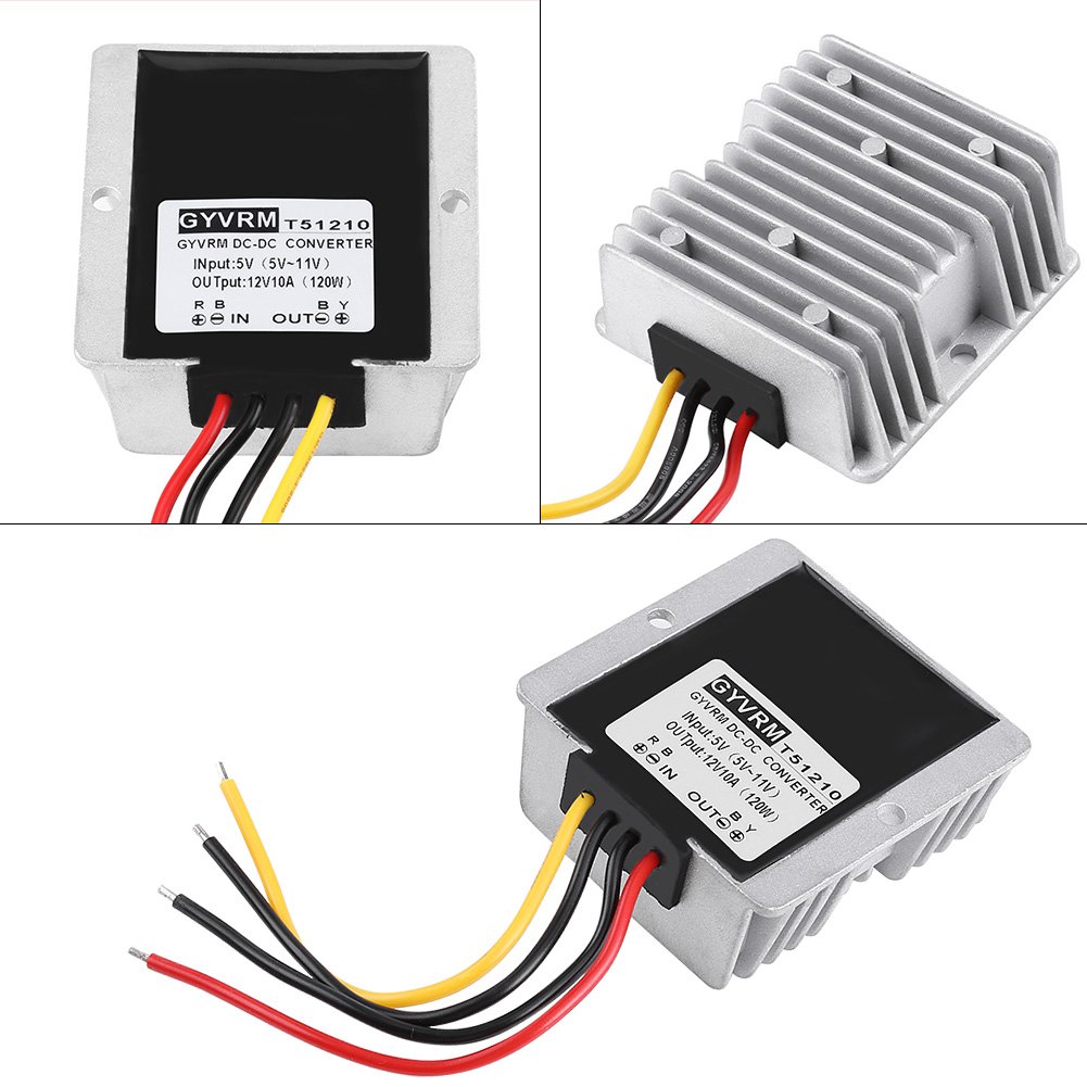 DC-DC Module Convertisseur de Puissance Elévateur Transformateur de Tension Imperméable Entrée 5-11V Sortie 12V 10A 120W