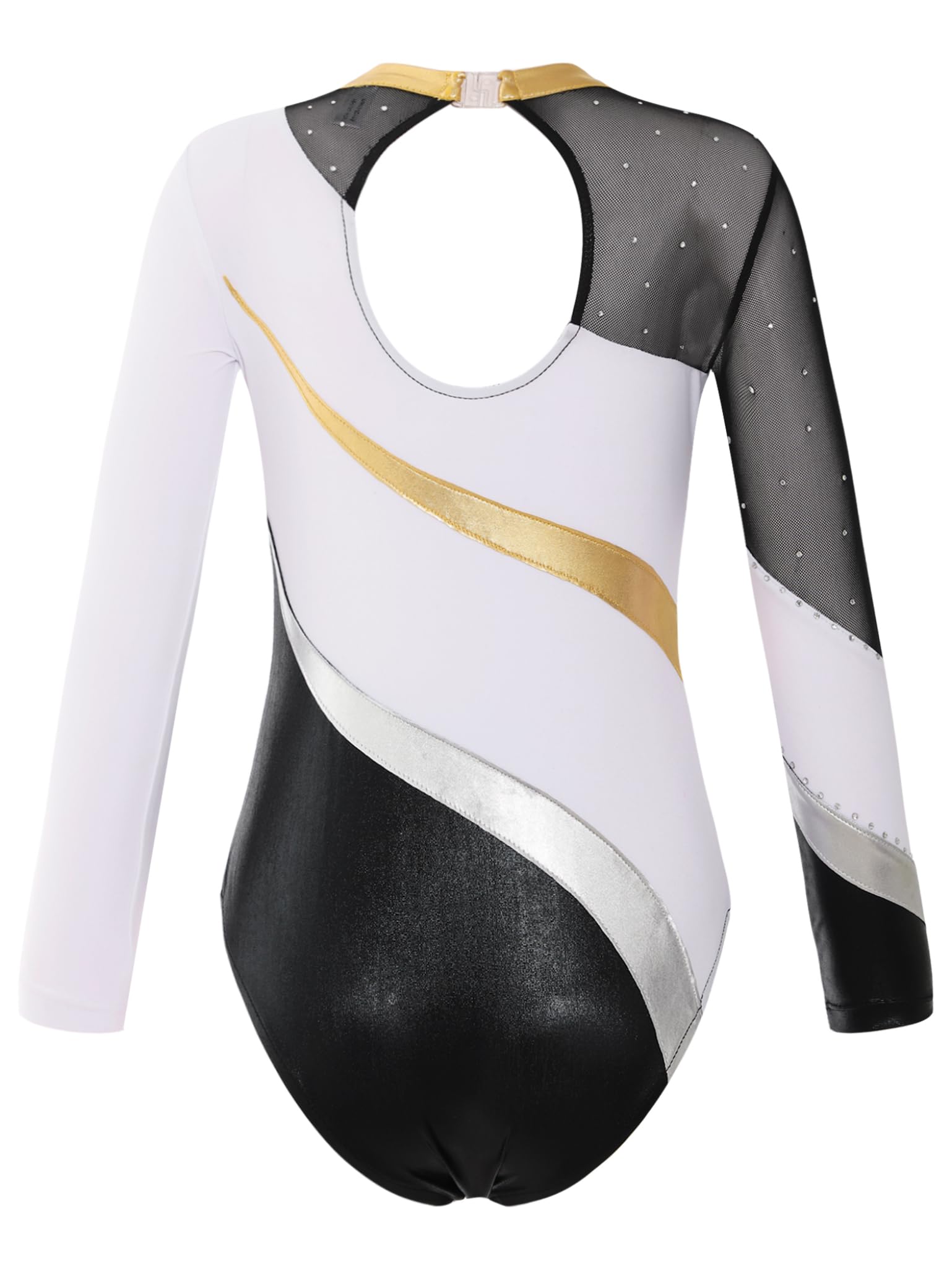 Mädchen Turnanzug Glitzer Langarm Gymnastikanzug mit Hose Sport BH Tops Trikotanzug Eiskunstlauf Body Overall Wettbewerb Tanzkostüm