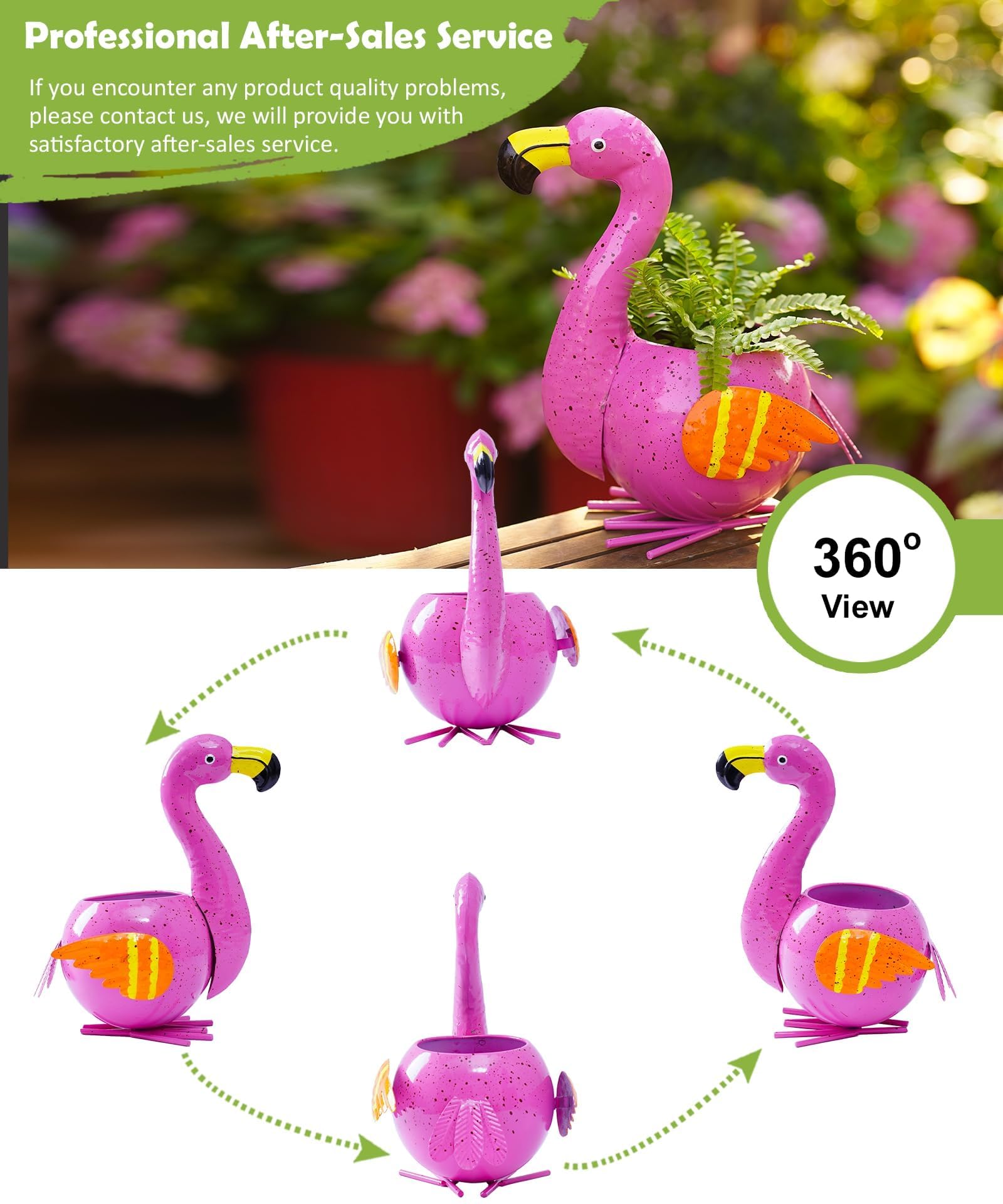 Amazon.com: Philodwell Metal Flamingo Flower Plant Pots: Cute