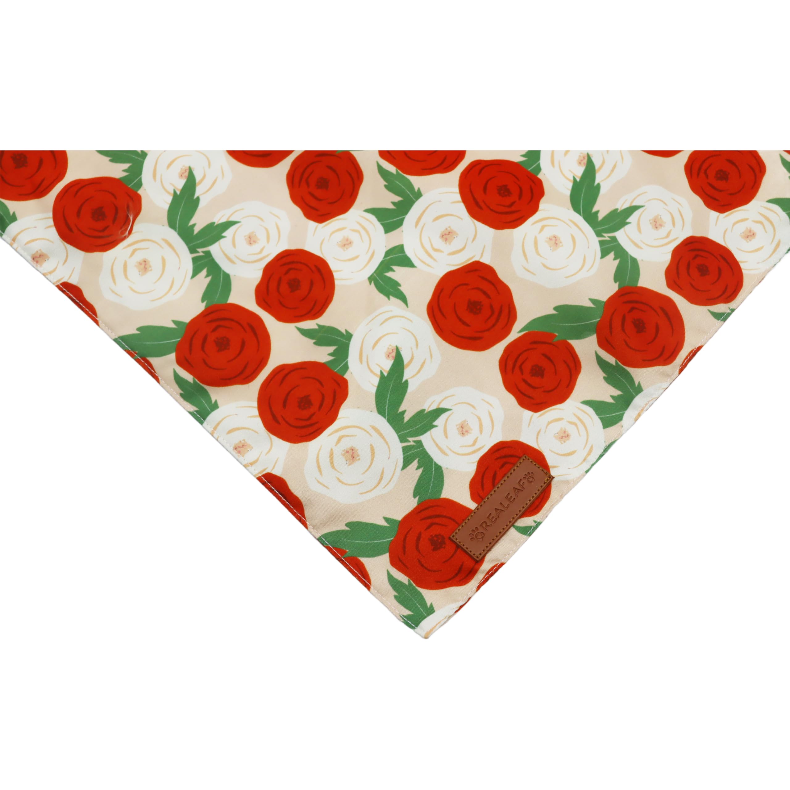 Realeaf Spring Hundehalstücher mit Blumenmuster, für Jungen und Mädchen, hochwertiger, strapazierfähiger Stoff, saisonales Bandana für Hunde, Größe XL, 2 Stück