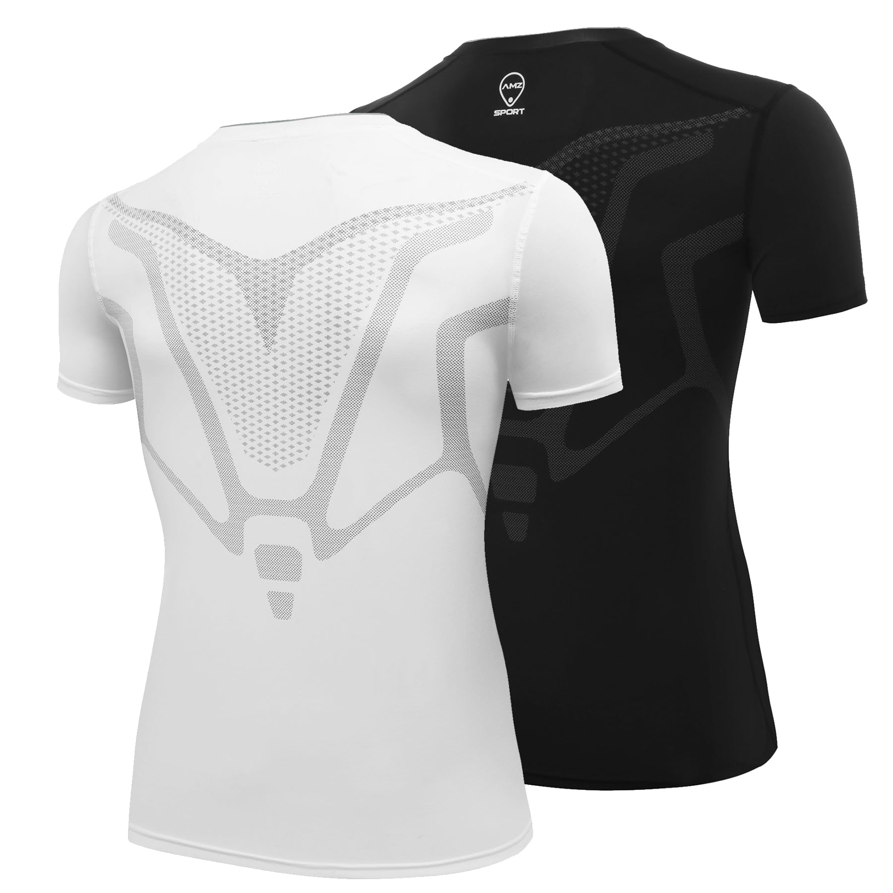 AMZSPORT Maglia a Manica Corta Compression da Uomo Sport Palestra
