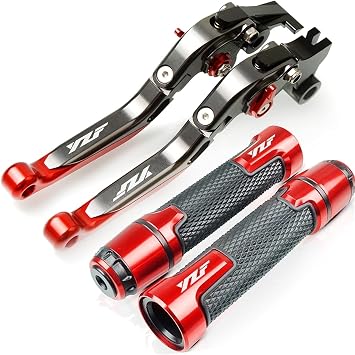 Levers Handlebar for Yamaha YZF R3 YZF-R3 2015 2016 2017 2018-2020 Motorcycle Accessories Extendable Brake Clutch Levers Handlebar Hand Grips R3 Color Red