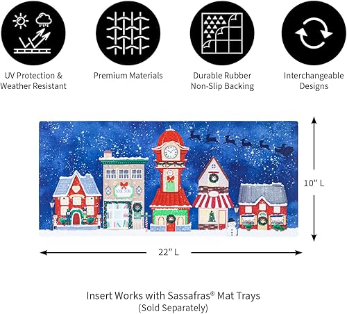 Miniatura 2 de Evergreen Flag Tapete para interruptor de Nochebuena Sassafras  Tapete de entrada intercambiable para interiores y exteriores  22 pulgadas x 10