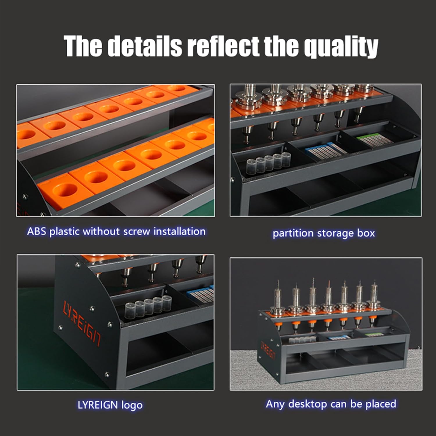 Tool holder small CNC tool storage rack 40 taper tool wall rack CAT40 BT40 tool holder storage tray CNC storage rack
