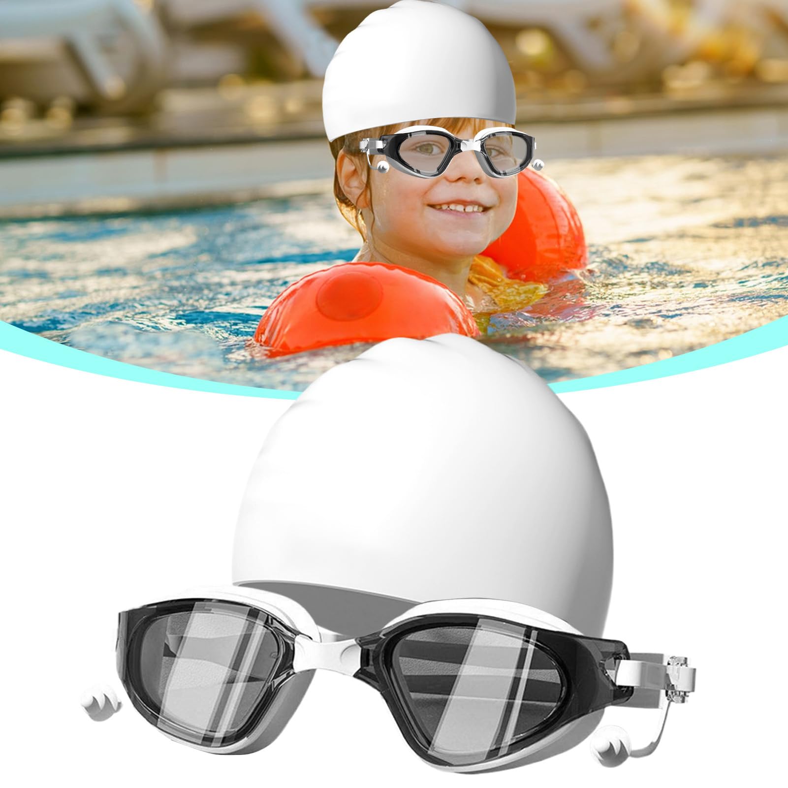 Générique Occhiali da nuoto, protezione UV anti-appannamento, occhiali da nuoto per adulti, unisex, per uomini, ragazzi, ragazze, giovani, ragazzi, marito, figlio, figlia, famiglia e amici