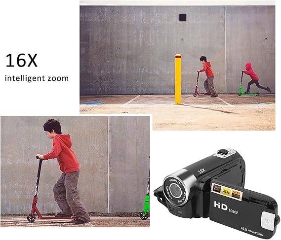 Digital Camcorder, DH-90 16X Digital Zoom 2.7 Inch Colourful Display Screen, High Definition Camera Image Video Camcorder