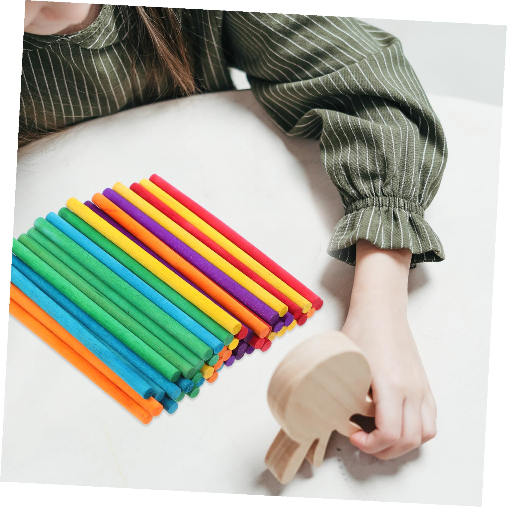 Operitacx Palitos para Hacer Helados de Madera Multicolor 15 Cm 500 Unidades para Manualidades Infantiles Escolares Creativas Verano Fiesta