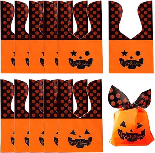 100 bolsas de golosinas de Halloween, calabaza, fantasma, dulce o truco, conejo, galletas, aperitivos, bolsas de regalo, bolsas de regalo, desfile,
