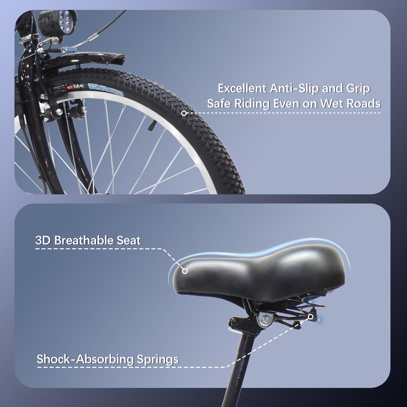 Triciclo elettrico per adulti da 24 pollici, bicicletta elettrica con sedile posteriore, veicolo elettrico a tre ruote, batteria al litio Etrike 36V 12Ah, carico massimo 150 kg