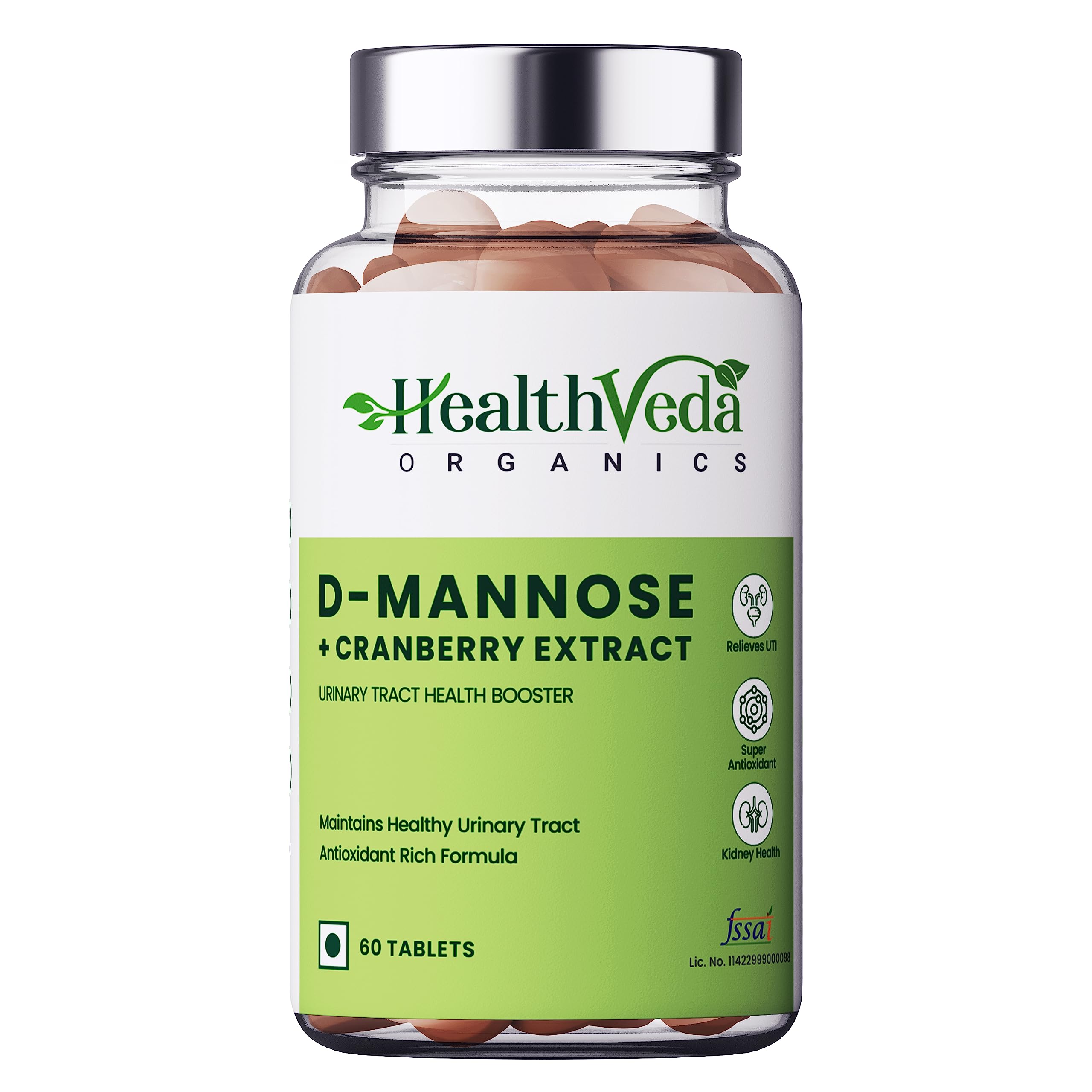 HEALTH VEDA ORGANICS PRIVATE LIMITED D-Mannose 500 mg + Cranberry Extract 200 mg | 60 Veg Tablets I Supports Kidney Health & Urinary Tract Infection (B09Z2NDWZ9) Amazon Price History, Amazon Price Tracker
