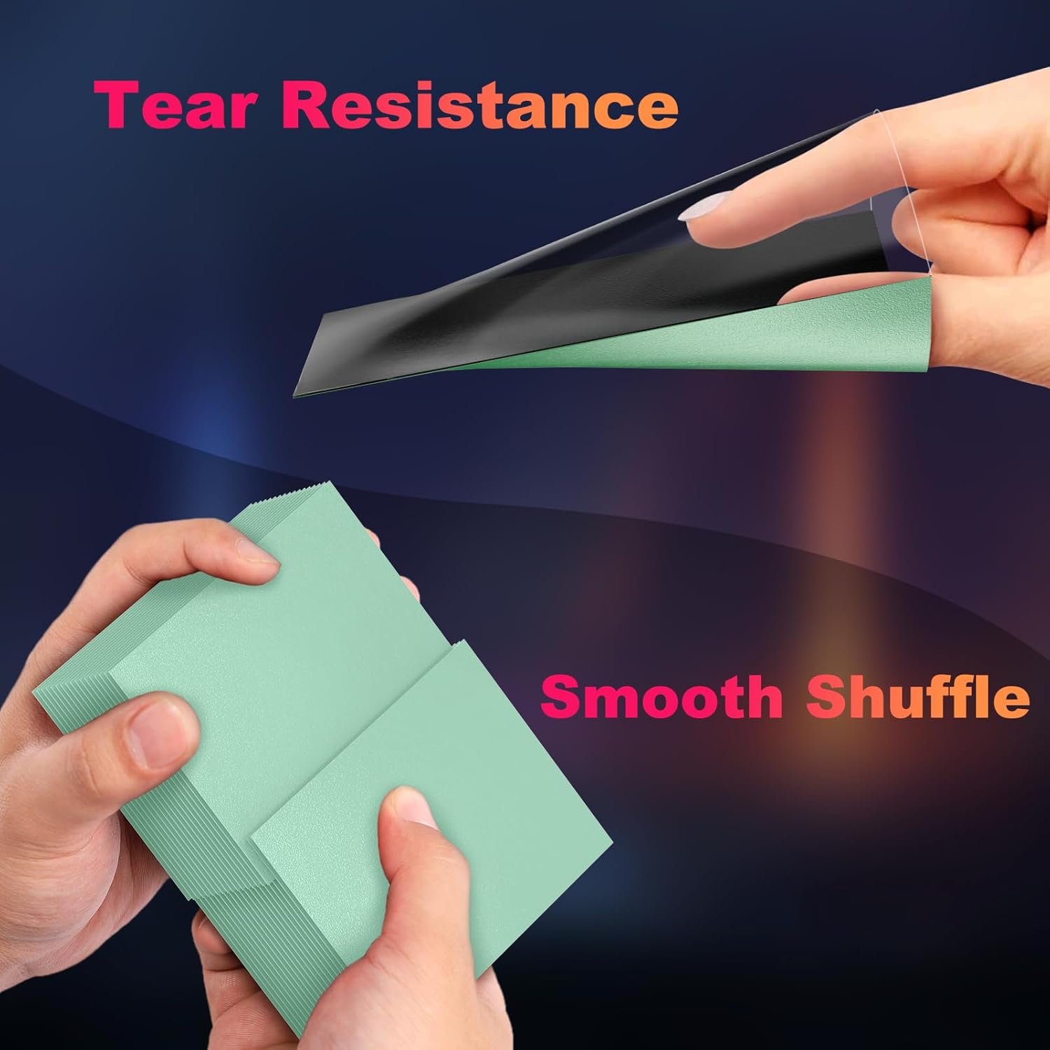 200 Pack Card Sleeves, Matte Dual Trading Card Sleeves with Opaque Back & Smooth Shuffle, Tear Resistant Card Protectors for MTG, TCG (Eucalyptus Green)