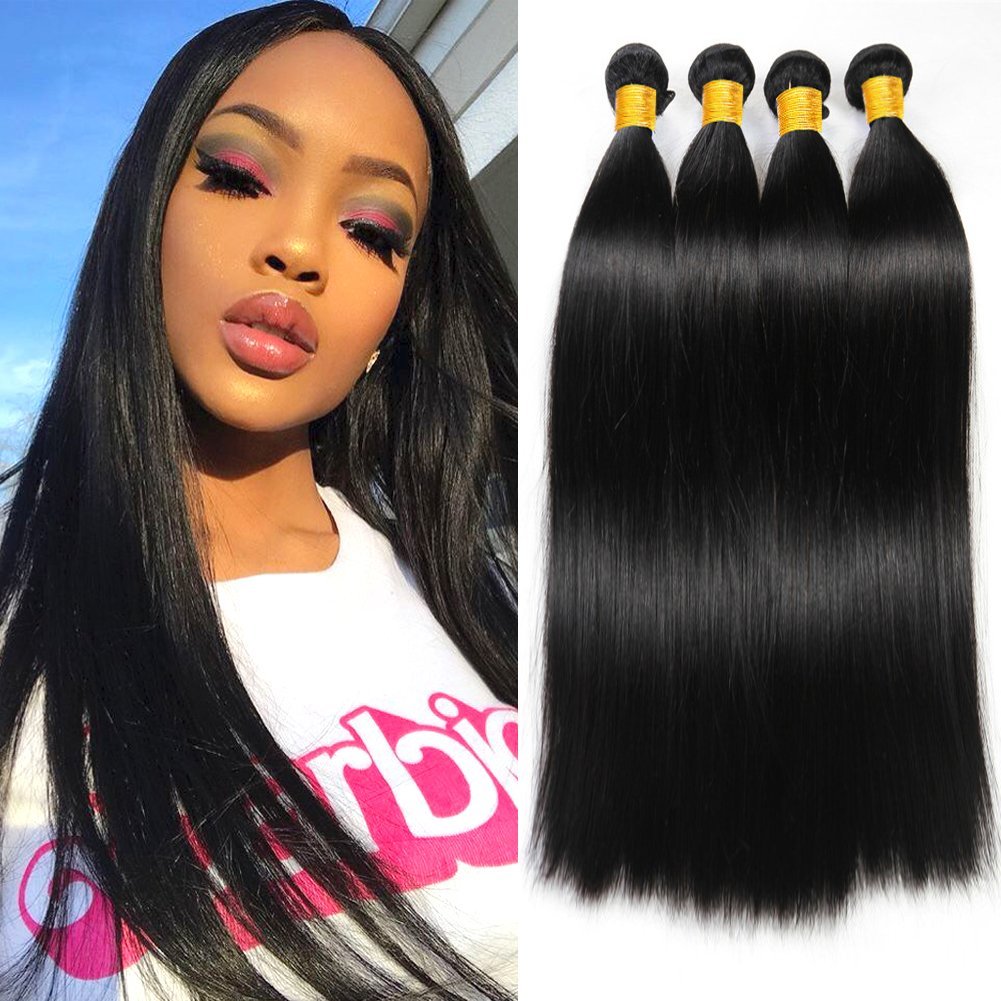Ur Beautiful 8A Brazilian Straight Hair Bundles 4 Bundles