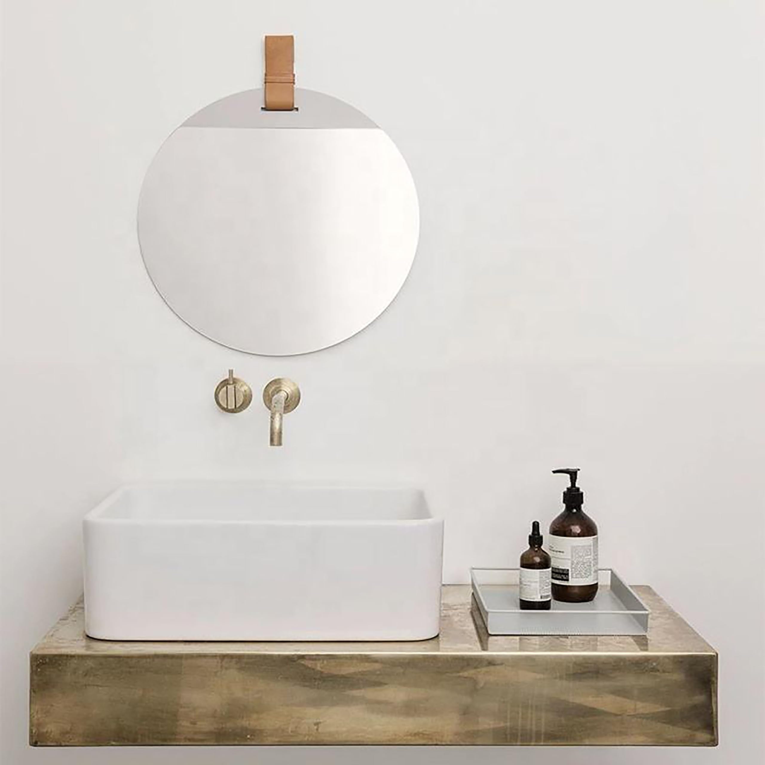 Modern Round Mirror for Bathroom | Wall Mounted | Clear Reflection Glass 12INch-image-18
