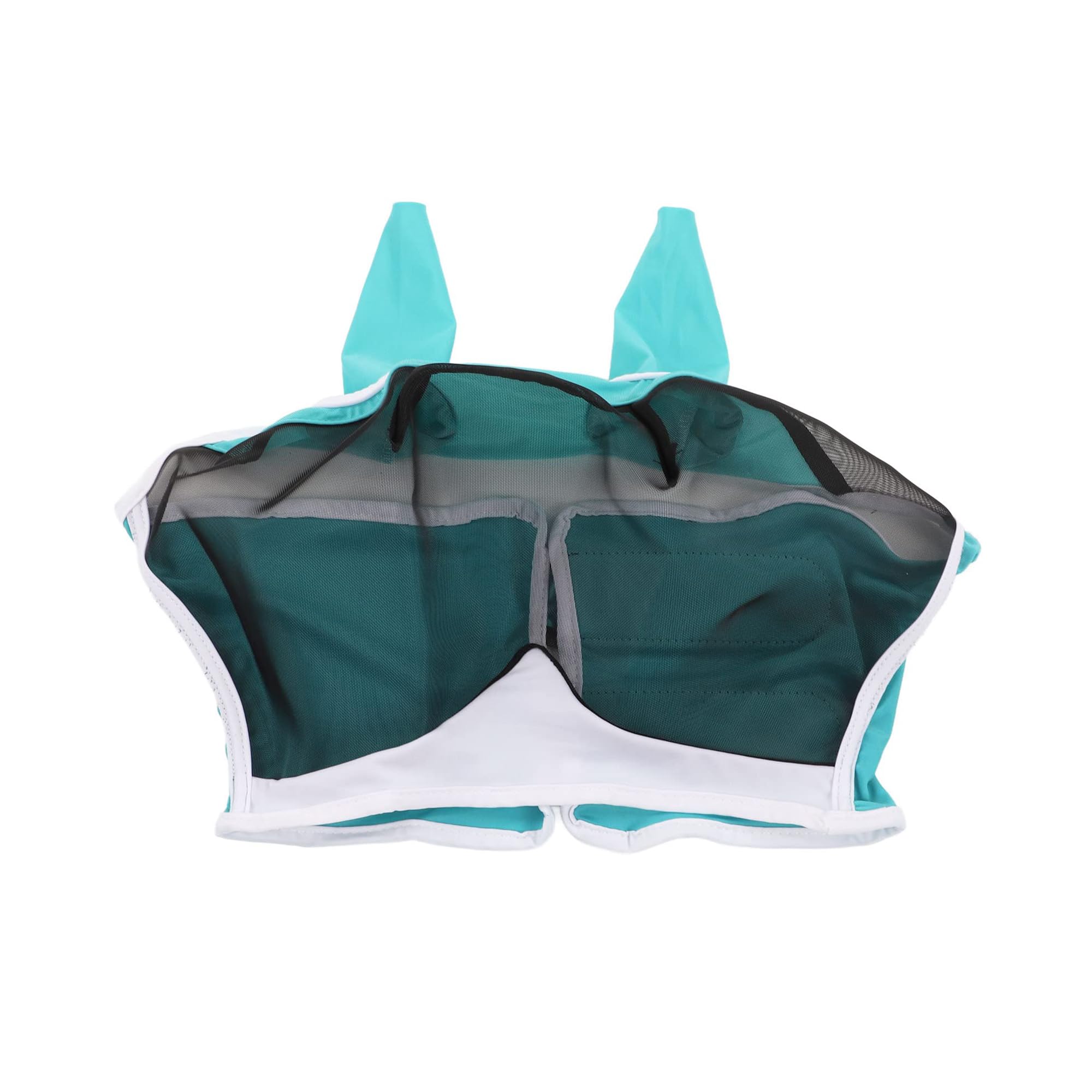 Shires Fly Guard Deluxe Fly Mask with Ears & Nose (Green, Full)