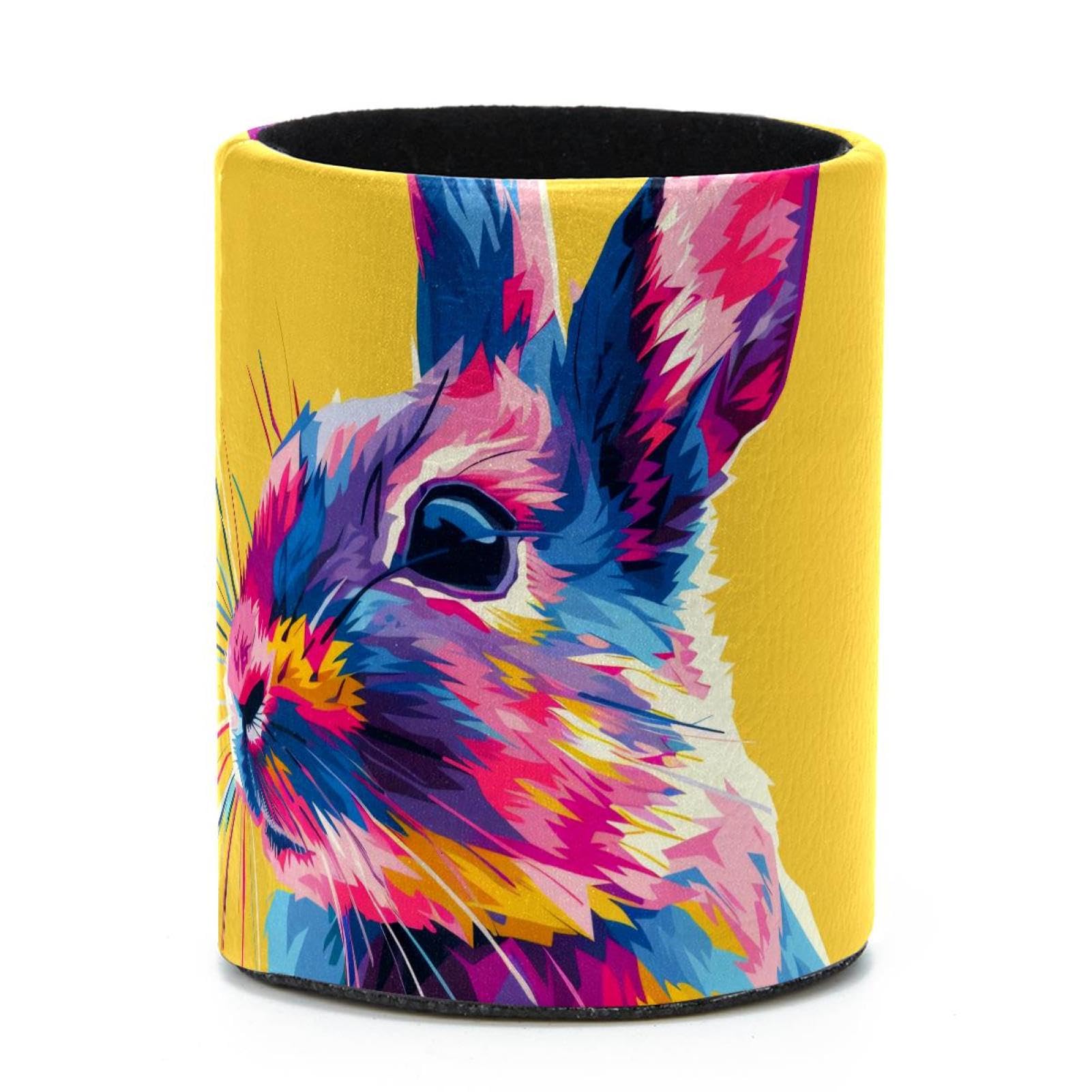 VAPOKF Round Pencil Holders for Desk, Colourful Rabbit Pen Holders Pen Pot Makeup Brushes Storage Desktop Stationery Supplies Organiser for Home Office