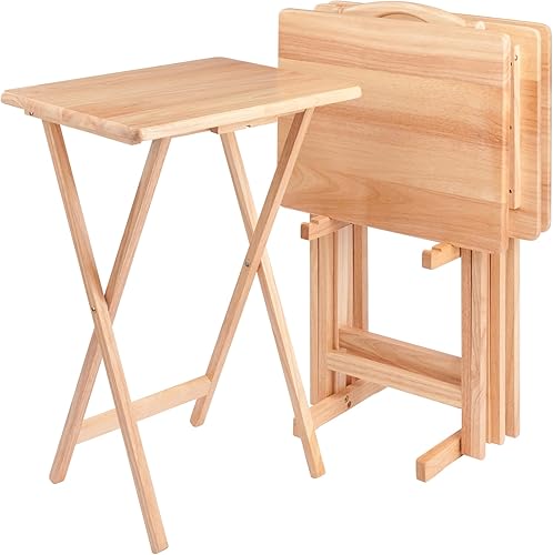 Juego de mesa de 5 piezas para televisor de la marca Winsome Wood , Madera, Natural Natural,Negro -,Nuez