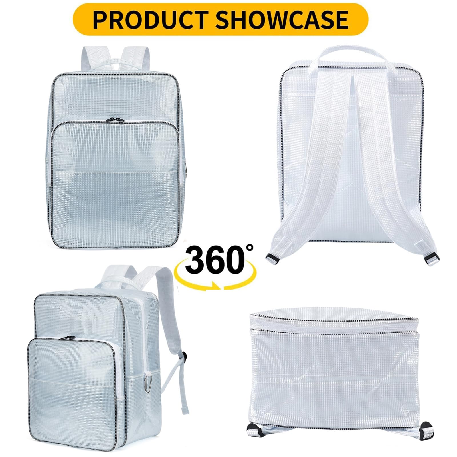 Mochila de herramientas electrostática de 18 pulgadas para técnicos, de grado industrial, caja de herramientas transparente