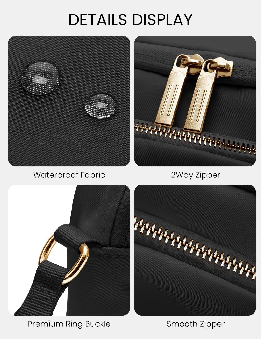 MEXS Everywhere Crossbody Bag 2L Metal Hardware, Casual Crossbody Bags for Women Travel Purse Shoulder Handbags Wallet - Image 6