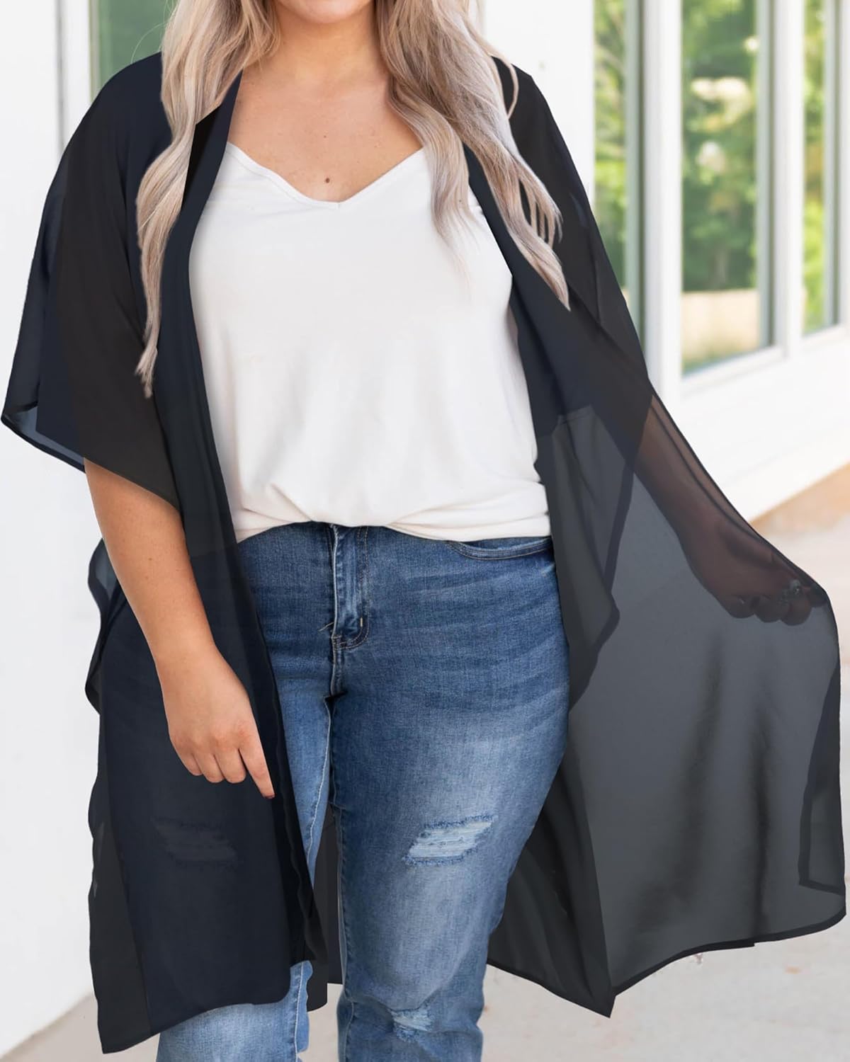 Women's Kimono Swimsuit Coverups Summer Beach Casual Loose Cardigans for Swimwear - Image 4