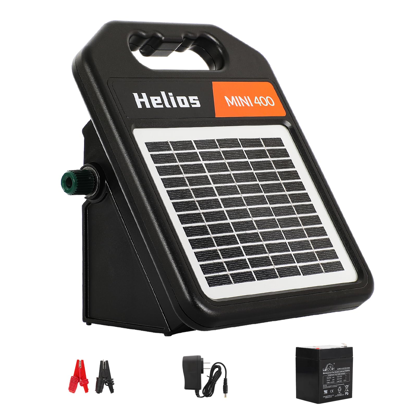 MINI400 20 Miles Solar Electric Fence Charger with Day/Night Mode 0.3J Output Energy Electric Fence Energizer