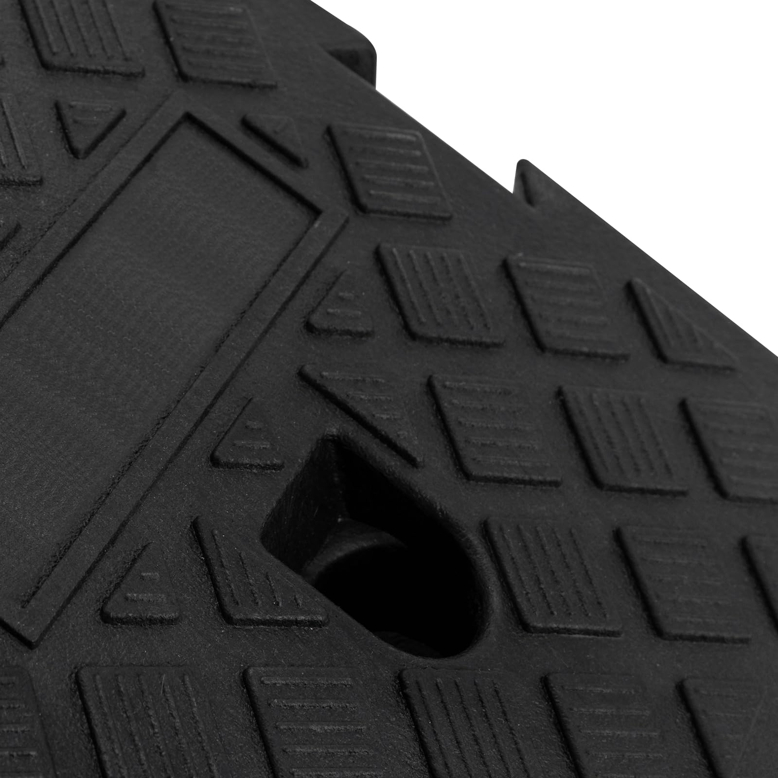 2 rampe di carico in plastica per carichi pesanti, rampa per officine automobilistiche con collegamento a pulsante, rampa portatile in plastica antiscivolo per vie, ingressi commerciali e capannoni