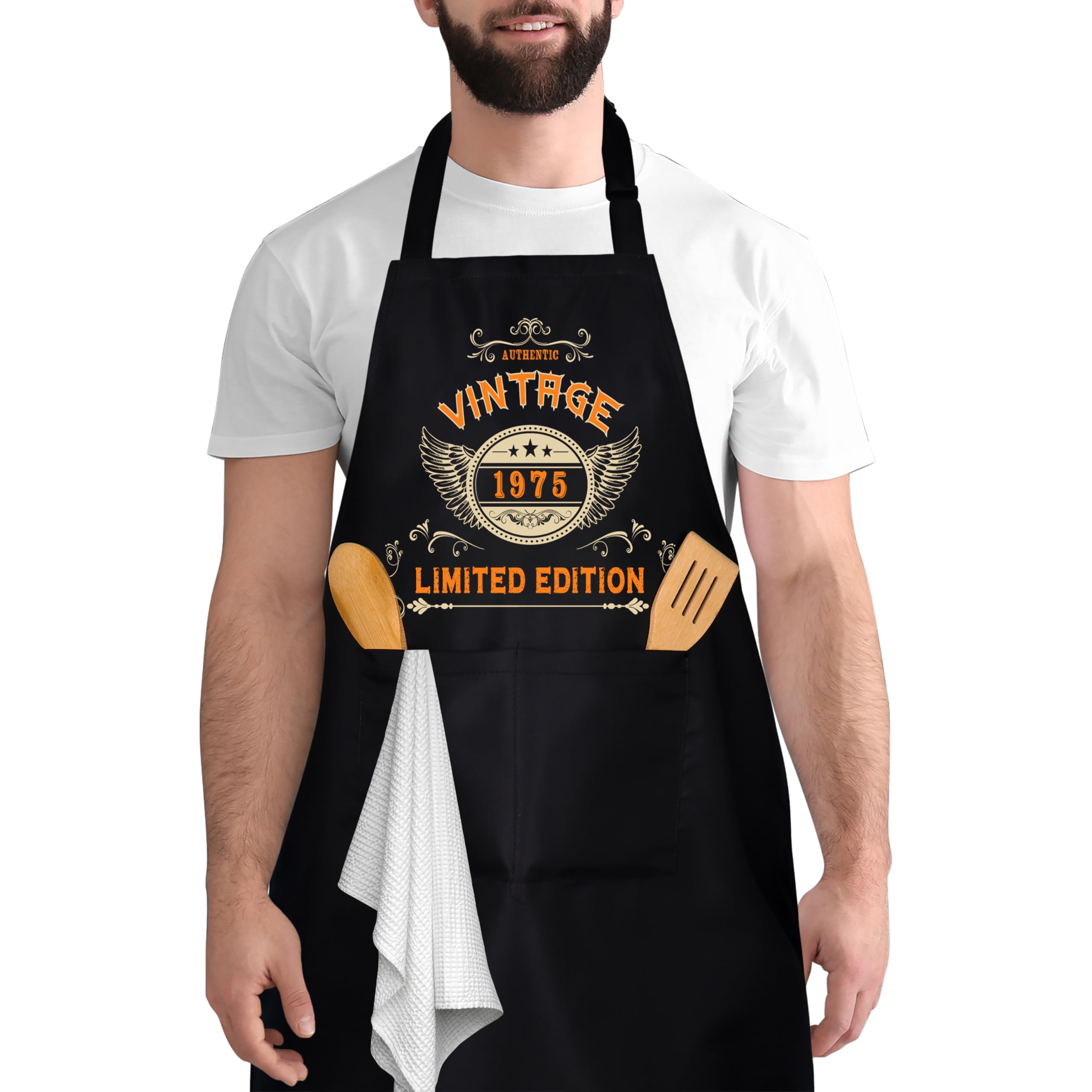 Rebundex Regalo Hombre Cumpleaños 30/40/50/60 Años Delantal Cocina Hombre Regalo Cumpleaños Hombre Original Regalos Hombre Cumpleanos Originales