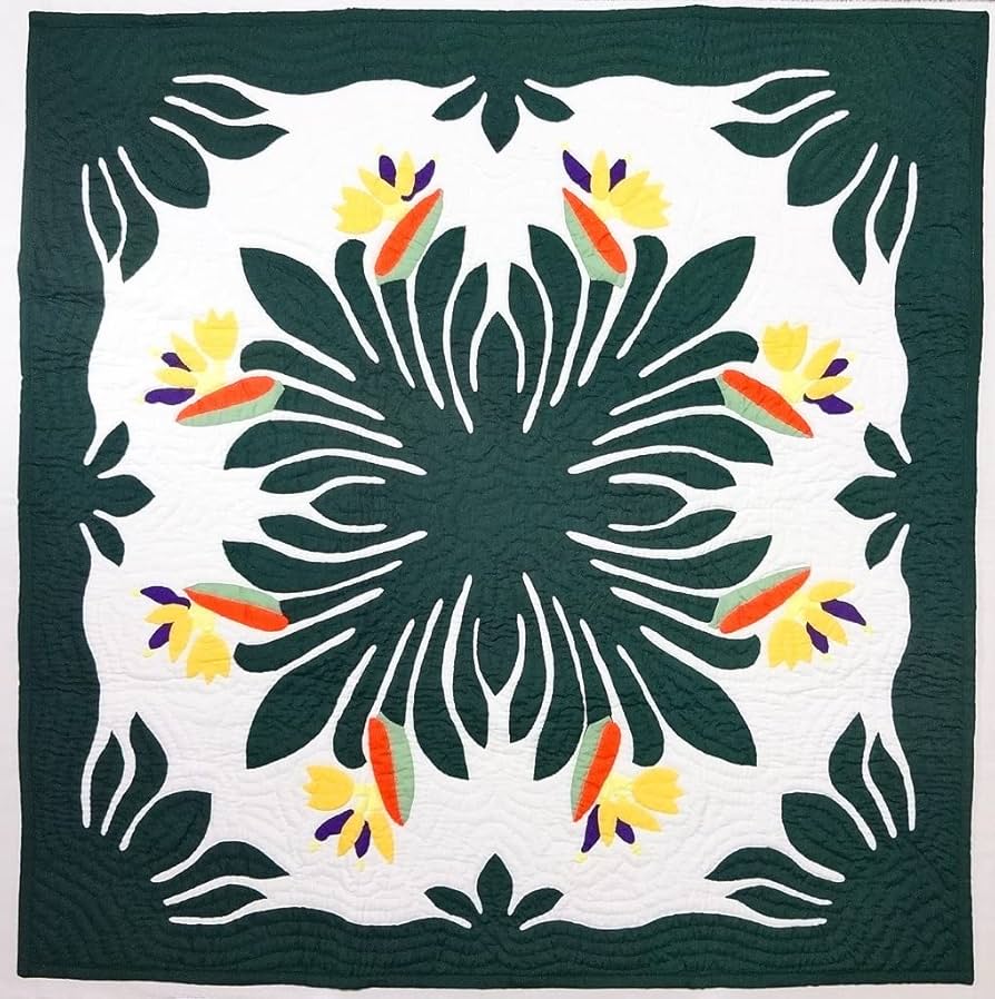 Amazon.co.jp: ハワイアンキルトタペストリー/壁掛け/バードオブ