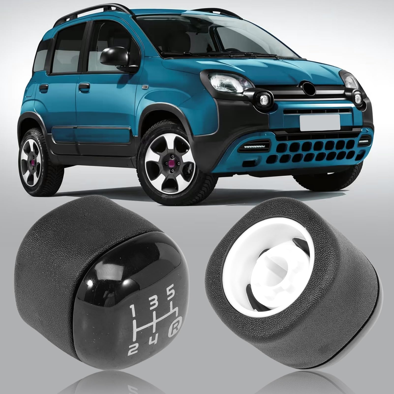 Pomello del cambio nero a 5 marce compatibile con Panda X58L dal 2012 502942700 Pomelli del Cambio Manopola