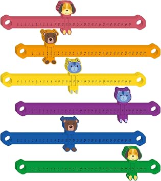 Eersida 24 Pcs Slide and Learn Number Line 0-30 Students, Chic Color
