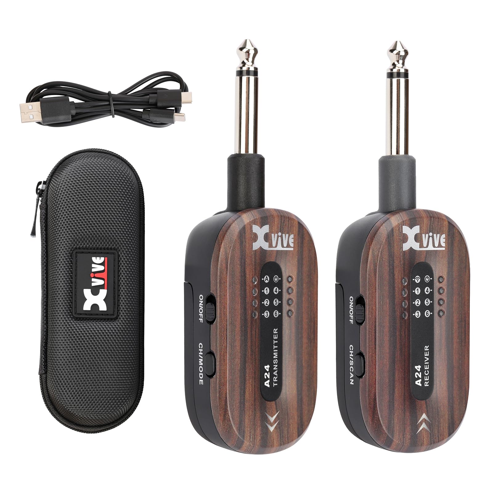 Xvive A24 ギターワイヤレスシステム Amazon | Xvive エックスバイブ A24 Guitar Wireless System XV-A24