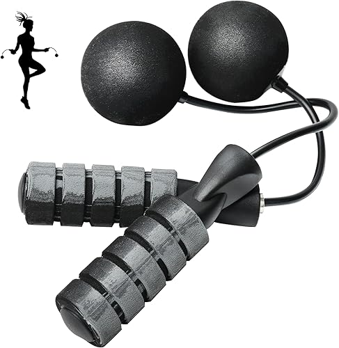 Cordless Jump Rope for Fitness with Indoor Jumping Rope Weighted Ropeless Skipping Jump Rope for Men Women Kids High-Speed Rope Skipping for Narrow