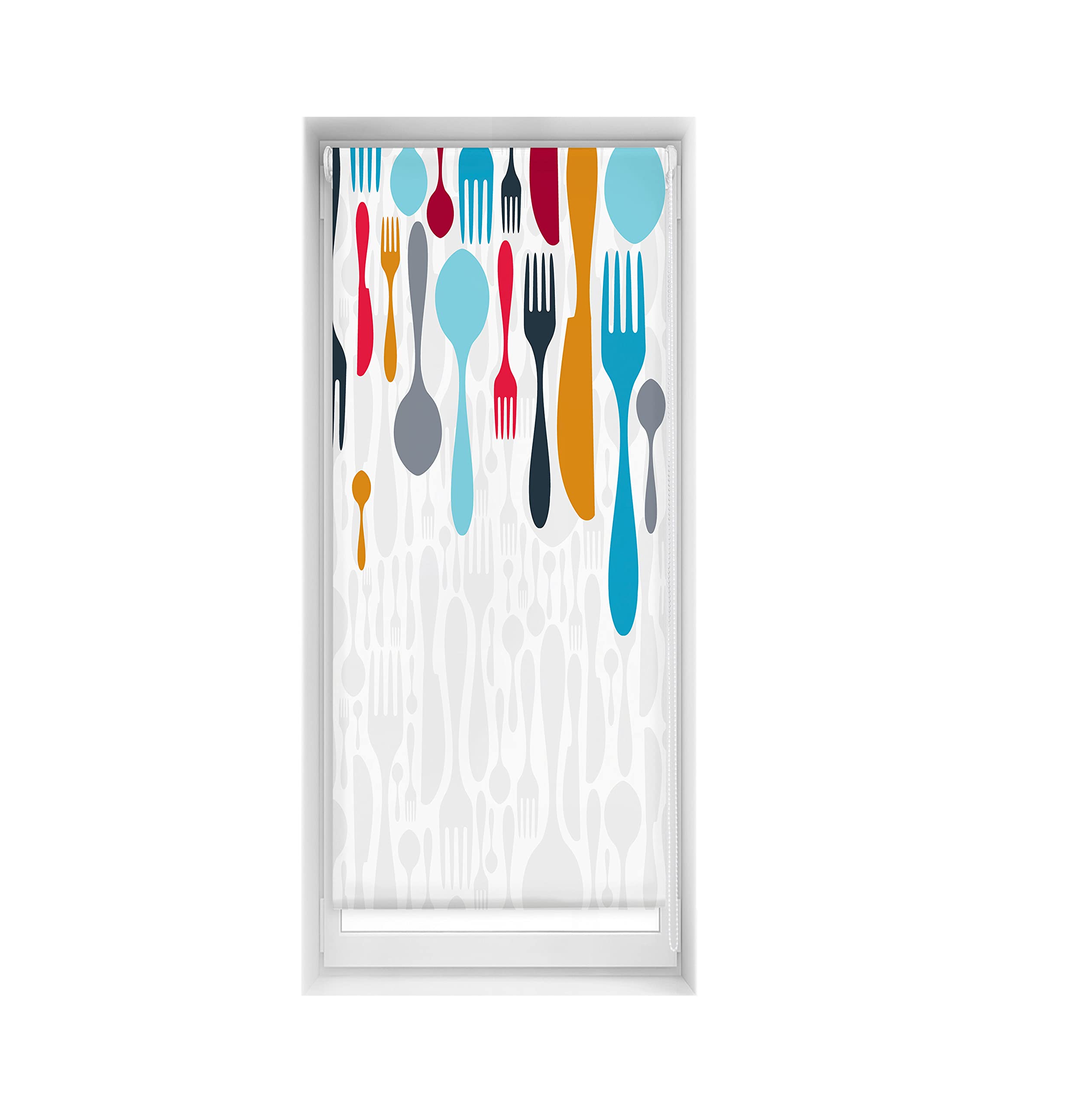Blindecor Store occultant Facile sans perçage Motif Blackout imprimé numérique, Couverts 60 x 150 cm (l x H) Taille du Tissu 57 x 145 cm