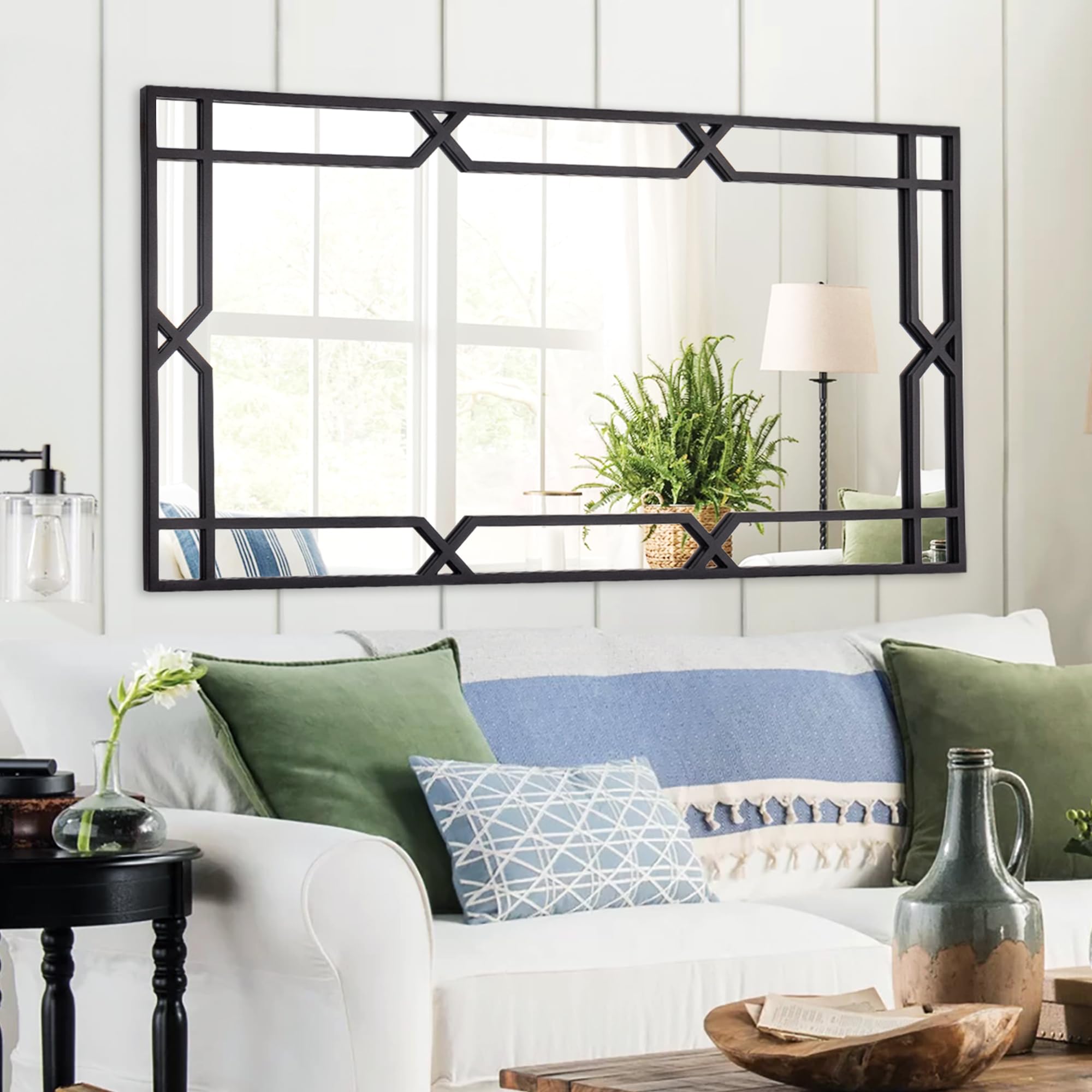 Amazon.com: Chende Large Wall Mirror for Decor, 24''x47'' Black