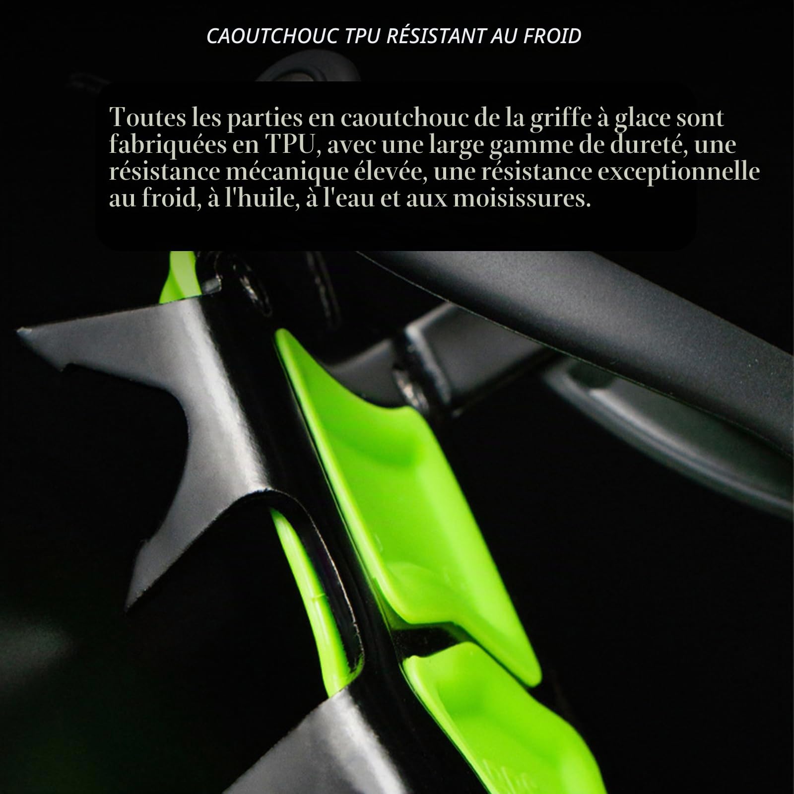 BRS-S1 Paire de crampons d'extérieur 14 dents pour ski, glace et glacier, dispositif de traction antidérapant pour la marche, la randonnée, l'alpinisme, le trekking